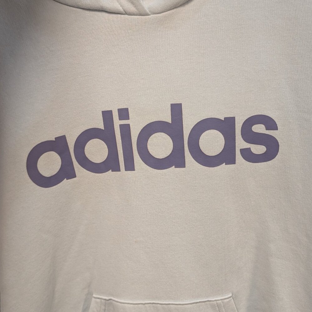Adidas Hoodie with Lavender Logo Light Blue/Mint Size Medium 12/14 - Picture 2 of 8